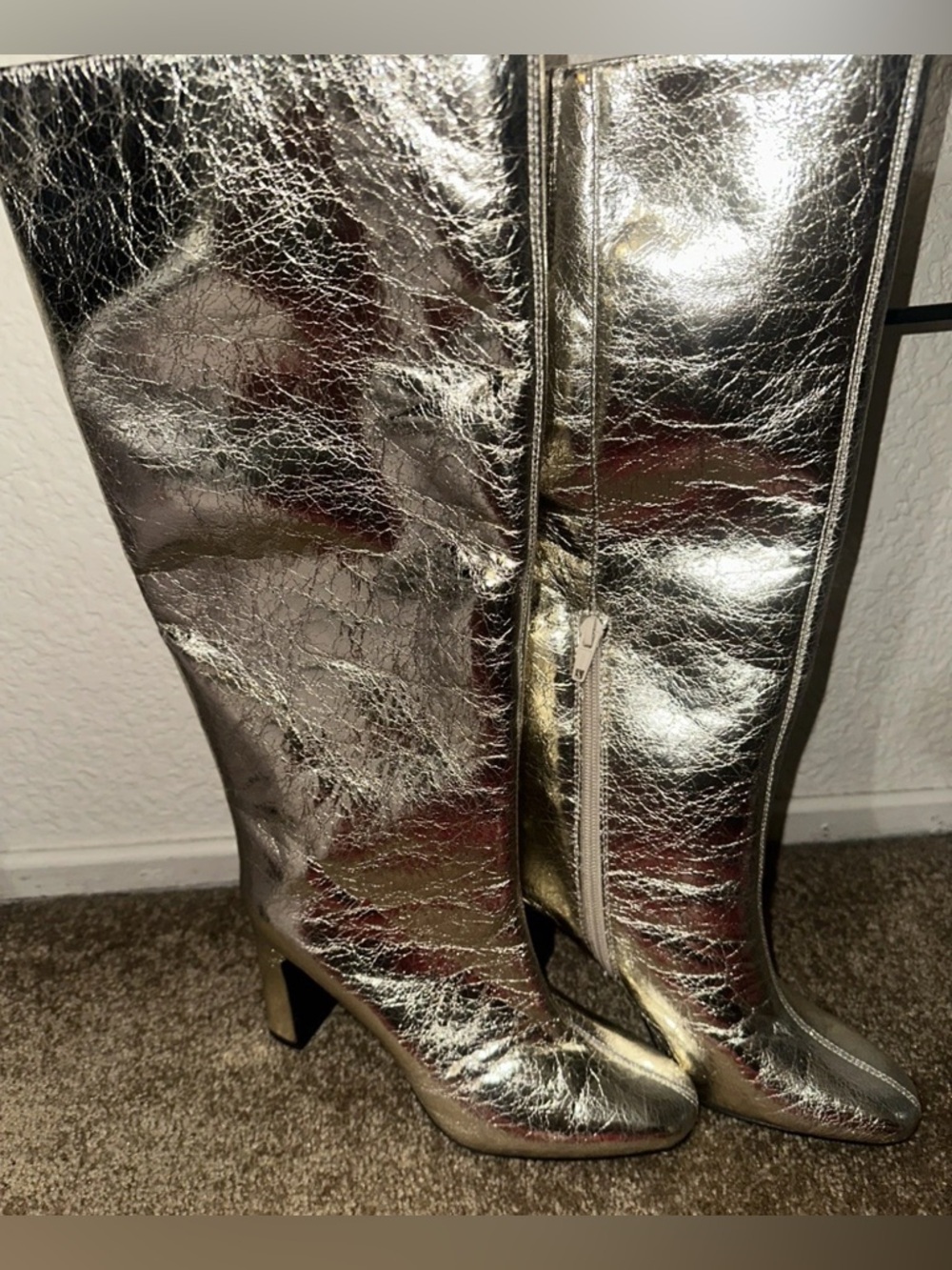 A New Day Metallic gold High-Heel Boots